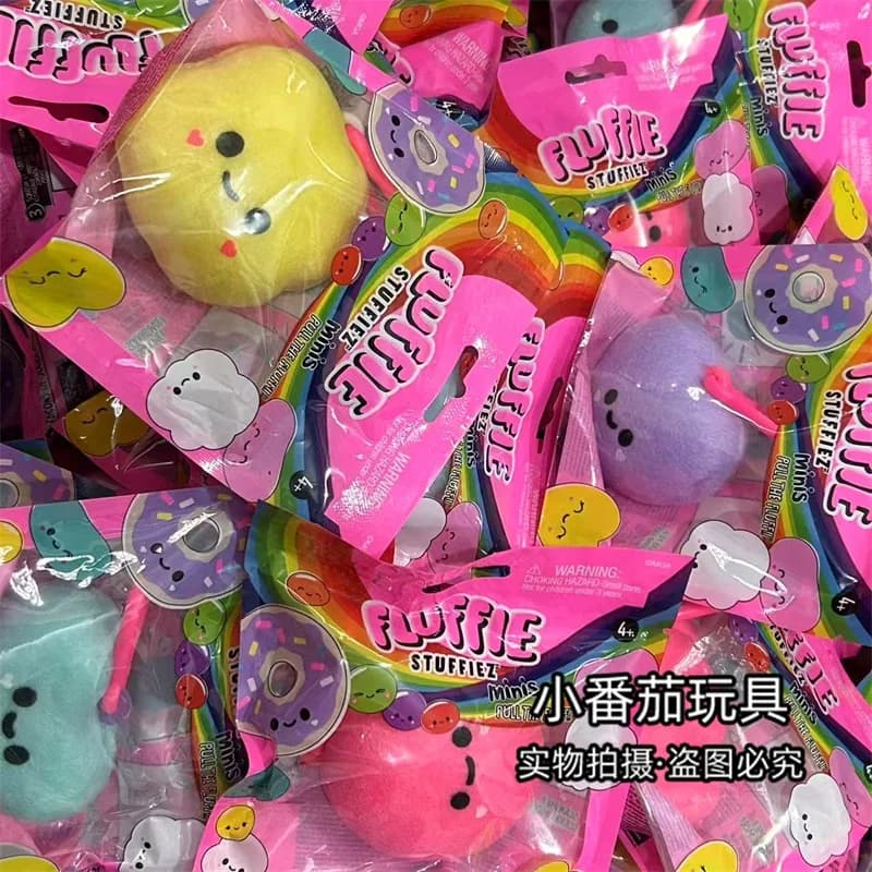 Fluffie Stuffies Scatola cieca Giocattoli Minis Squishy Popcorn Ciambella Morbido e Squishy Gioco tattile Fidget Doll Toys Regali per bambini