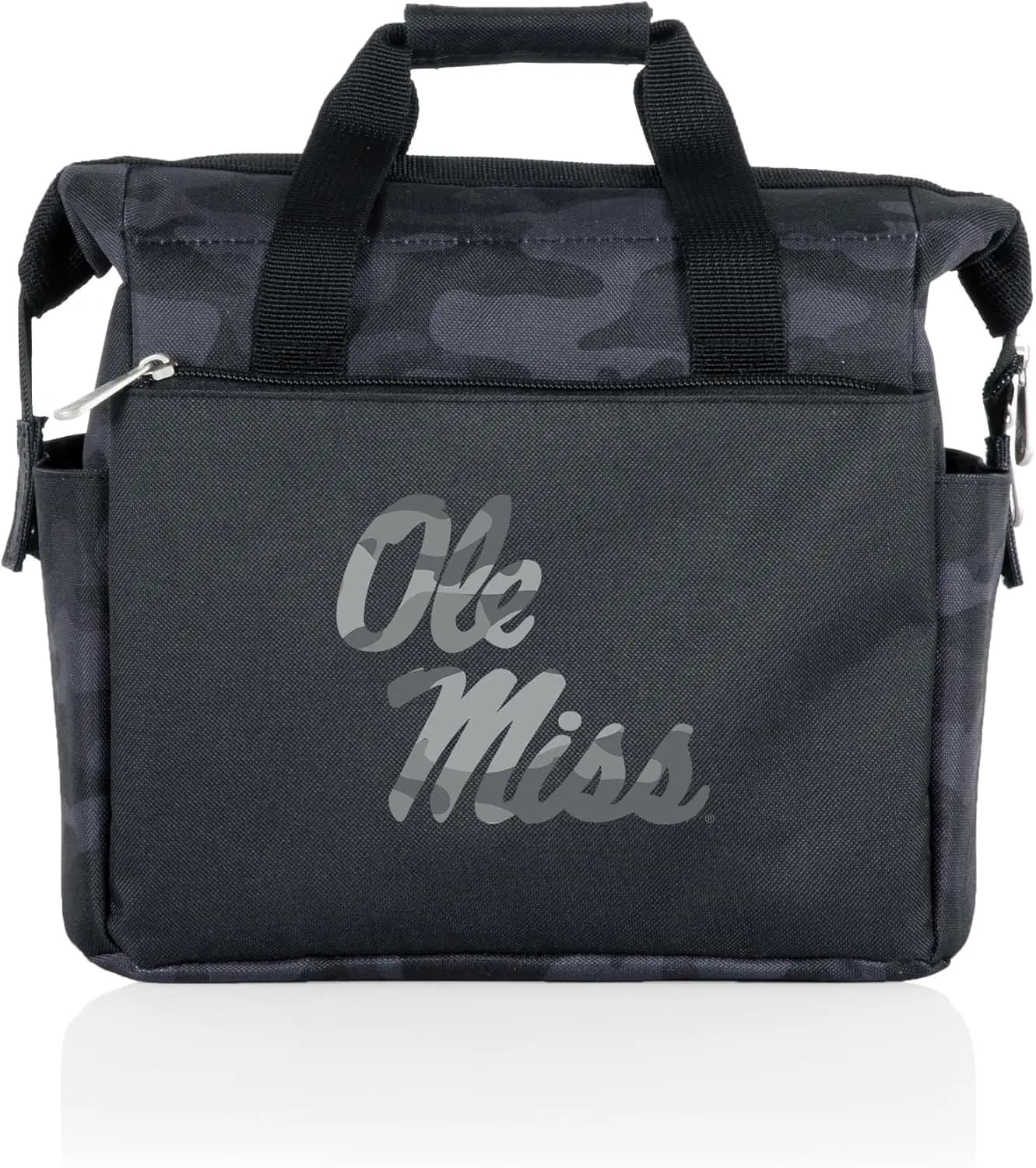 Picnic TIME NCAA Ole Miss Rebels On The Go Lunch Bag Cooler, Soft Cooler Lunch Box, Insulated Lunch Bag, (Black Camo)