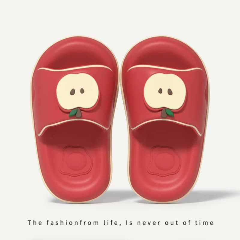 Red Apple Shaped slippers, Adult Home Shoes, New Soft EVA Women's Soft slippers