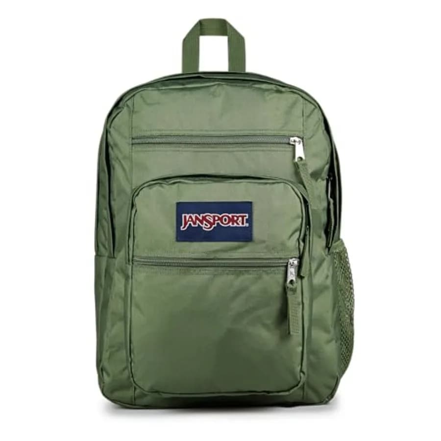 Zaino per Laptop - Borsa per Computer con 2 Scomparti, Spallacci Ergonomici, Tasca per Laptop da 15 Pollici, Maniglia - Verde Cargo