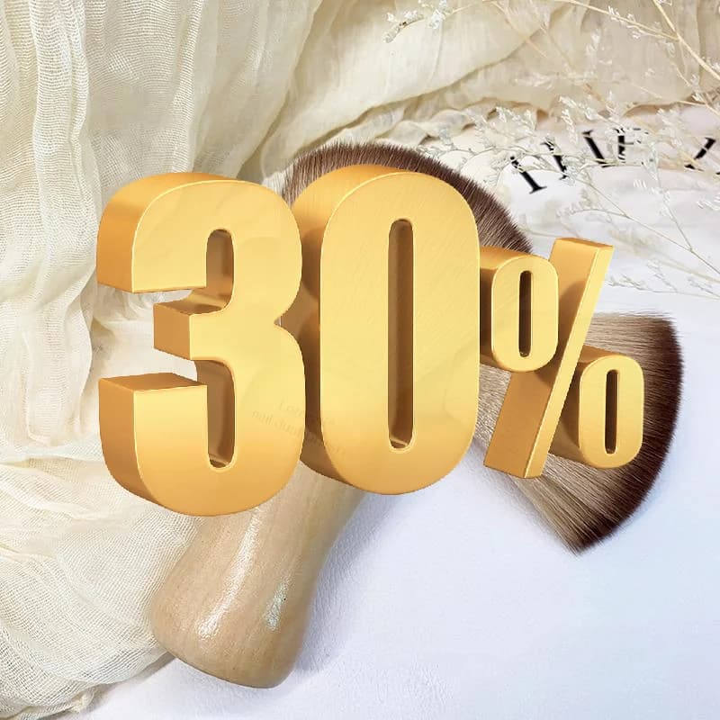 Pennello Professionale per Nail Art con Manico in Legno, Spazzola per Pulizia e Trucco, Accessori per Manicure, Attrezzatura per Salone