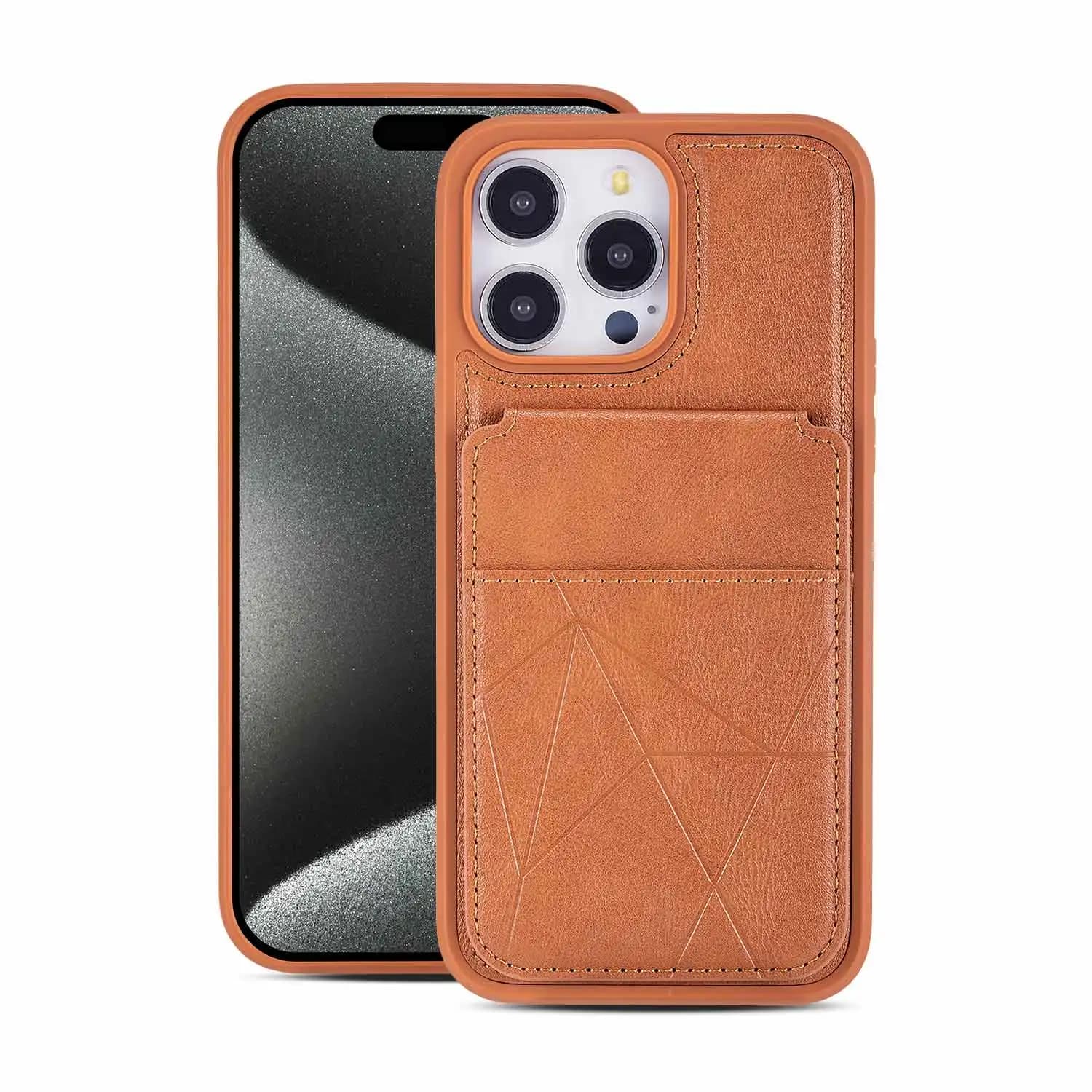 Custodia per telefono Solt con carte magnetiche resistenti di lusso aziendali per iPhone 17 Pro Max 16 Plus 15 14 13 12 Custodia antiurto slim fit