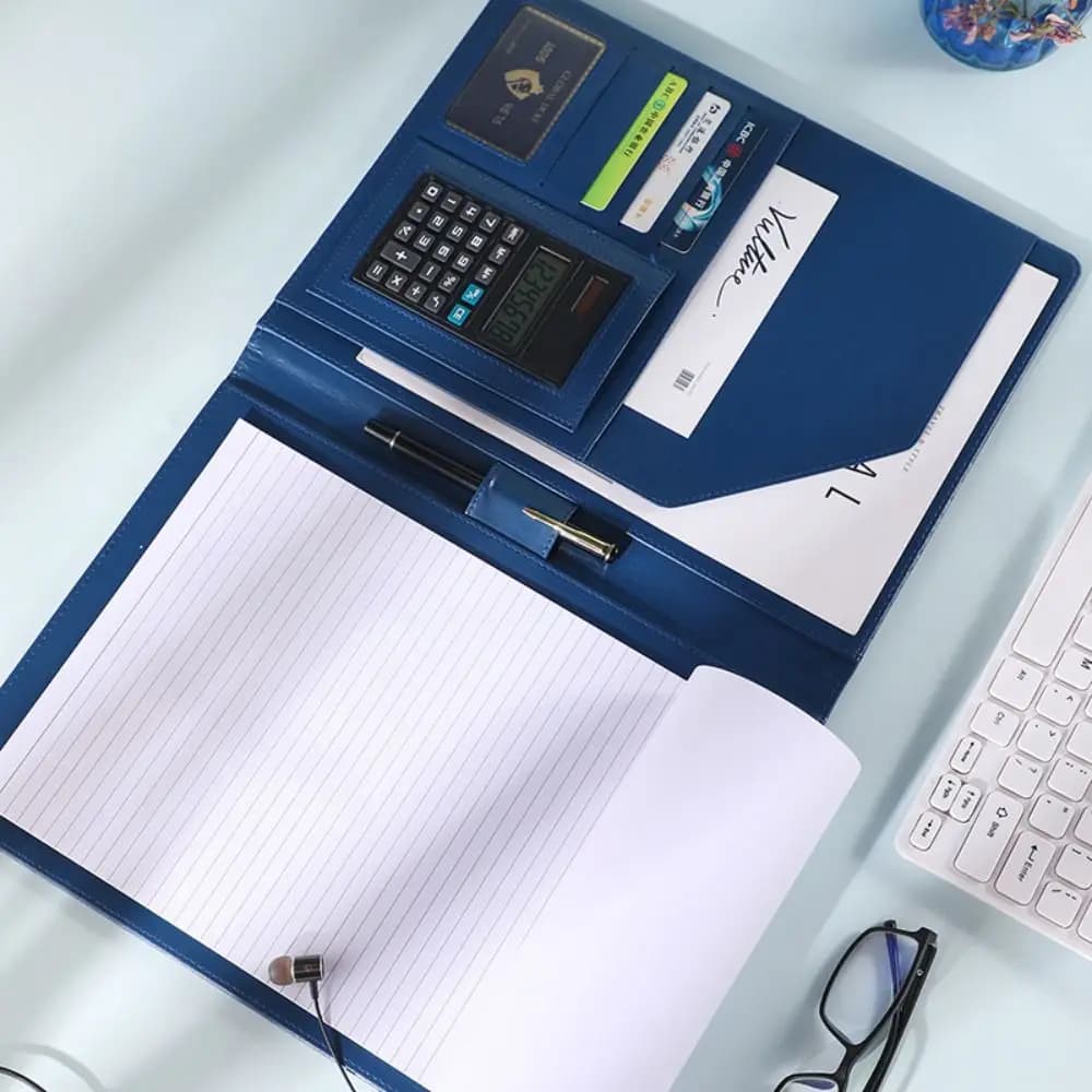 Cartella Portadocumenti A4, Organizer per Documenti, Blocco per Appunti, Portamemo, Tavoletta per Firma, Cartella Menu Durevole, per Studenti