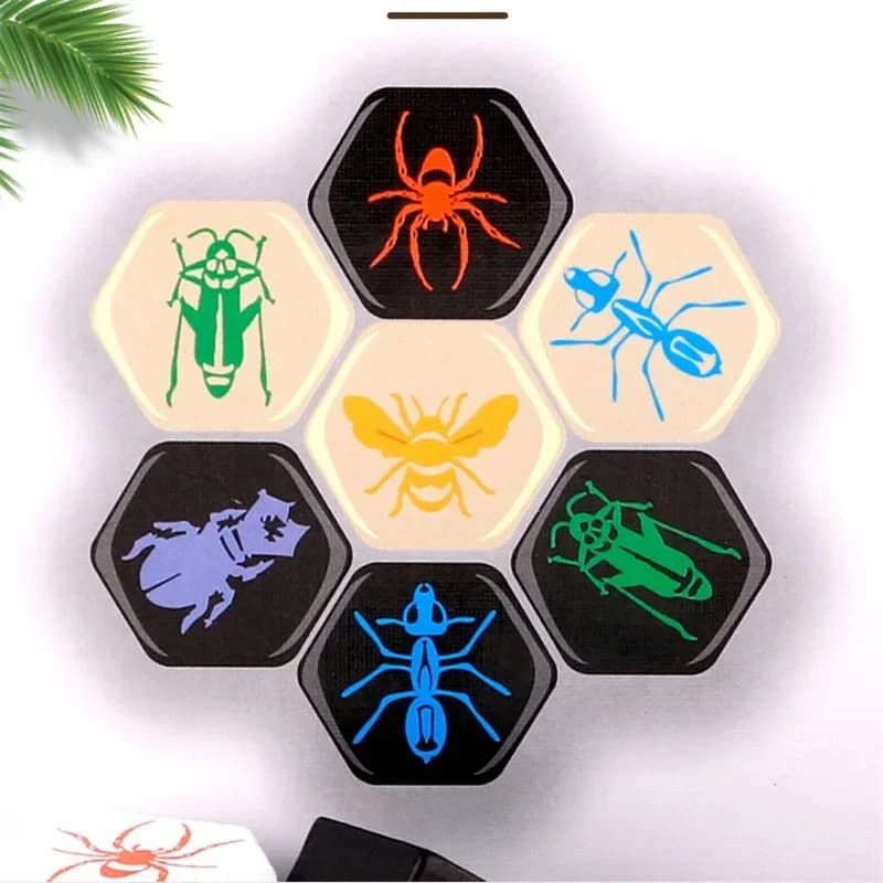 Bug Hive Chess Fun Gioco da tavolo per 2 giocatori Intrattenimento Giocattoli educativi in legno per riunioni di famiglia Amici Regali per bambini con scatole
