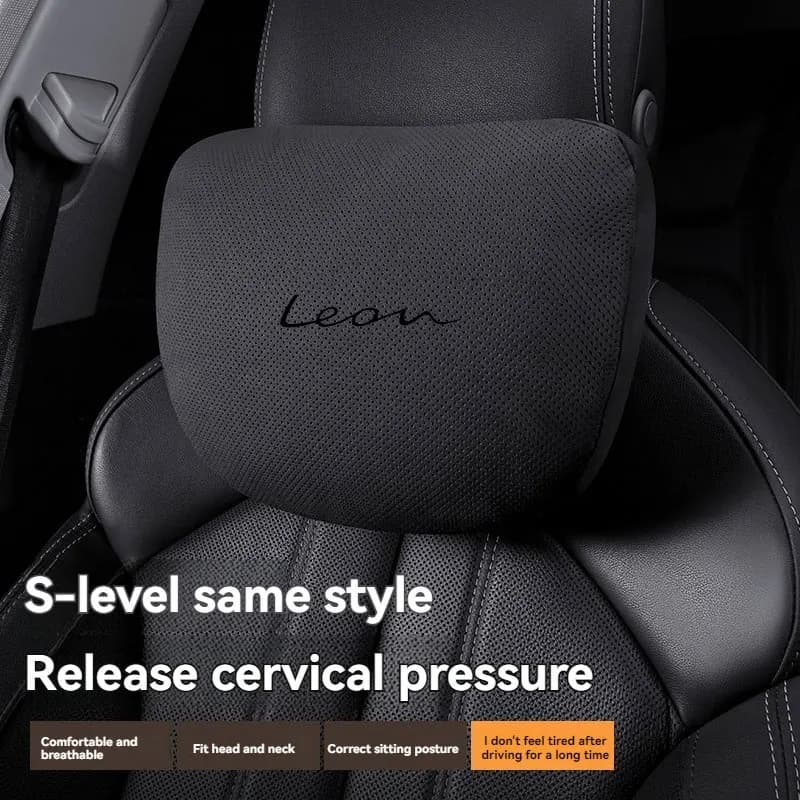 Cuscino regolabile per il collo del livello dell'auto poggiatesta del sedile cuscino di supporto lombare protezione della colonna vertebrale per il sedile Ateca IBIZA Leon accessori per auto