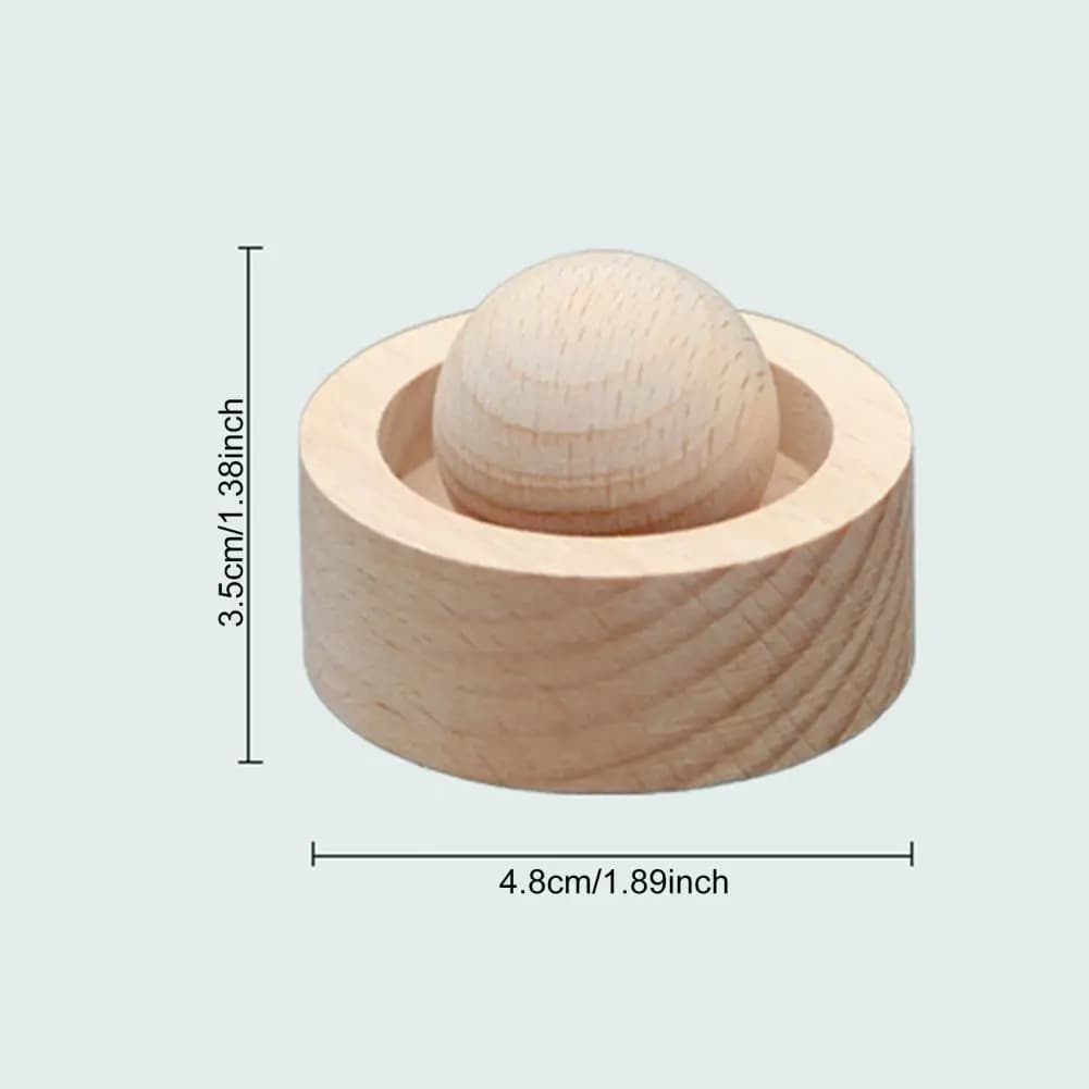 Diffusore in Legno Naturale, Diffusore di Oli Essenziali in Legno a Sfera Rotonda, Diffusore Passivo per Aromaterapia per Casa, Ufficio, Camera da Letto, Noce