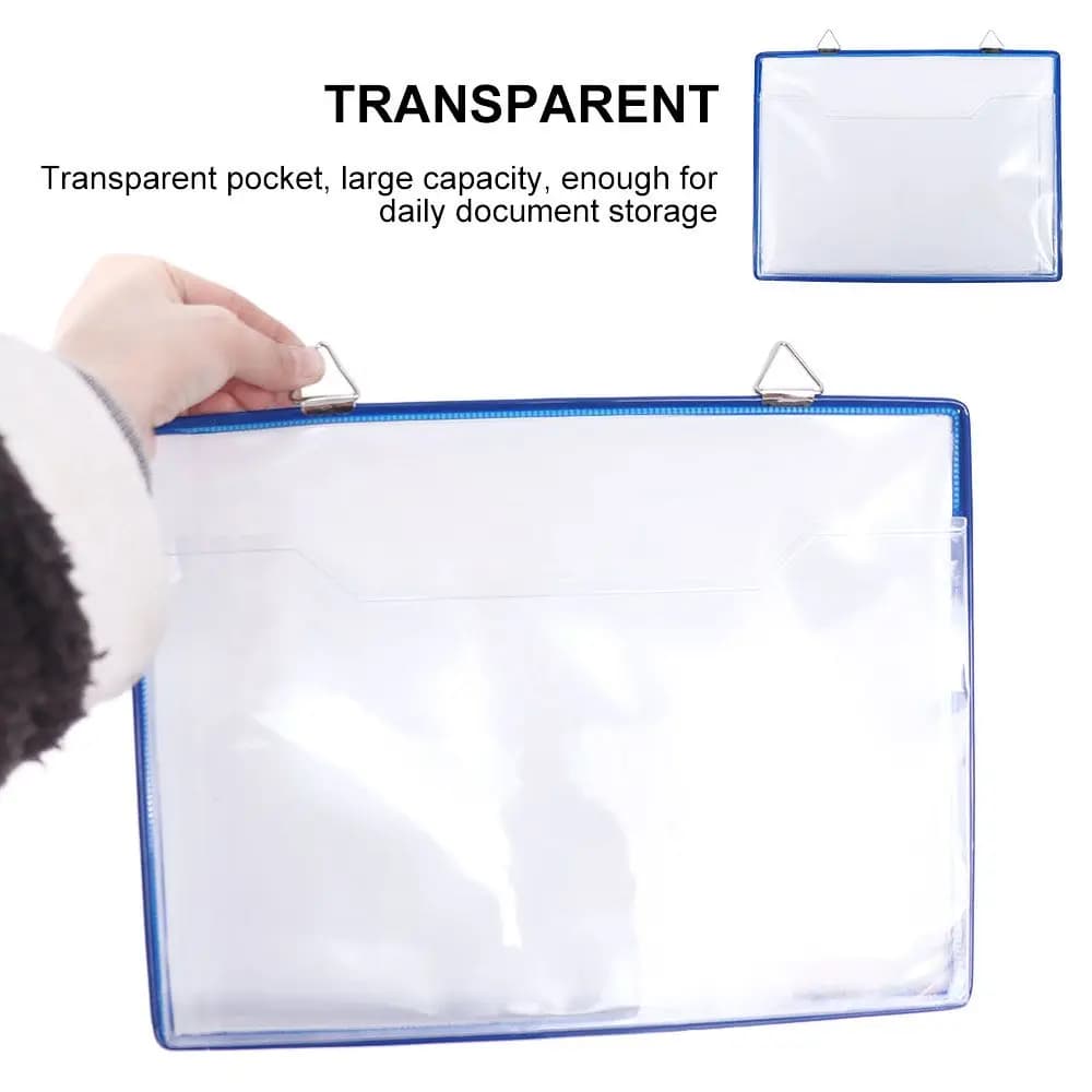 Portable Wall Hanging A4 Receipt Organizer Plastic Waterproof File Folder Water Resist PVC Document Storage Bag Home