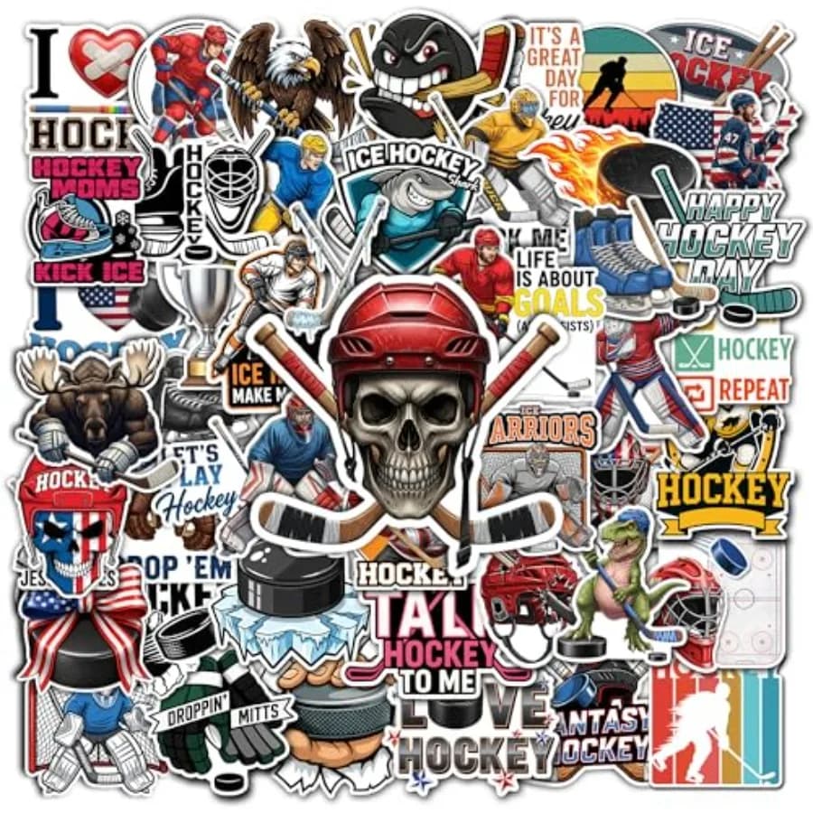50 Pcs Stickers Funny Sports Sticker Pack Waterproof Vinyl Decals for Water Bottles Helmet Laptop Poster Board Scrapbooking Pho