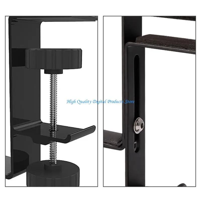 U2JE Metal Earphone Holder Hook Under Desk Headphone Stand Headset Hanger Adjustable