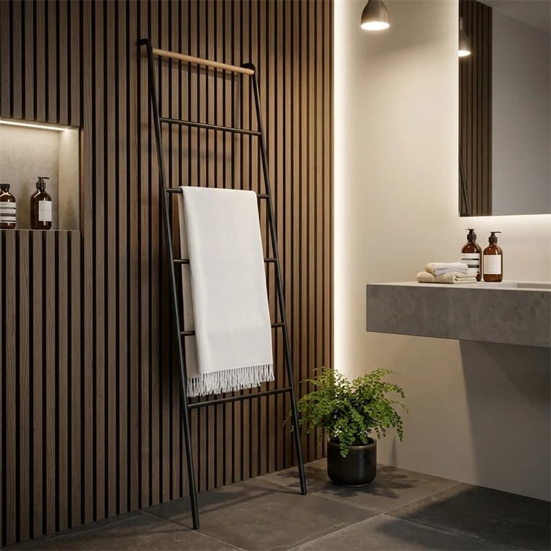 Modern Metal Hangers Personality Clothes Rack Bathroom Floor Hanger Bedroom Wall Mounted Ladder Coat Racks Scarf Holder