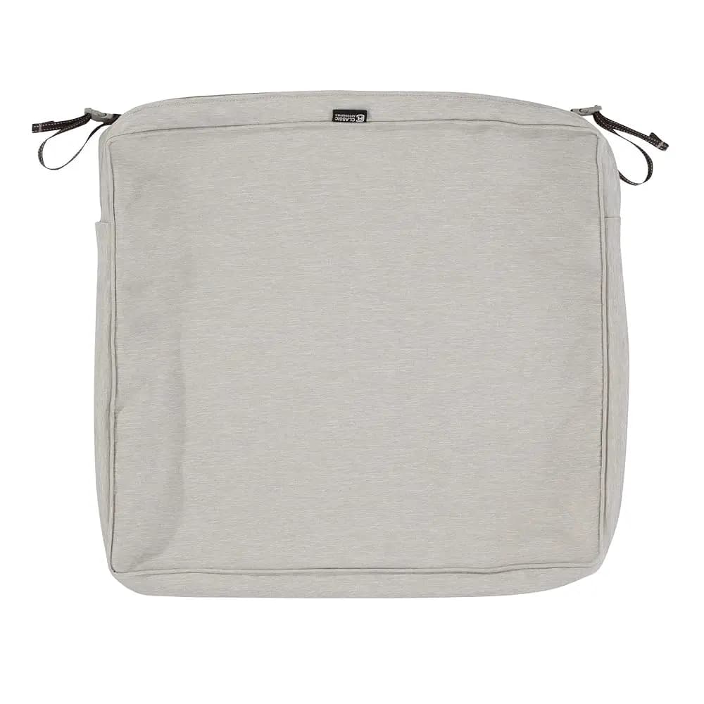 Montlake FadeSafe - Copricuscino quadrato impermeabile per seduta da pranzo da patio, 21 x 21 x 3 pollici, grigio melange