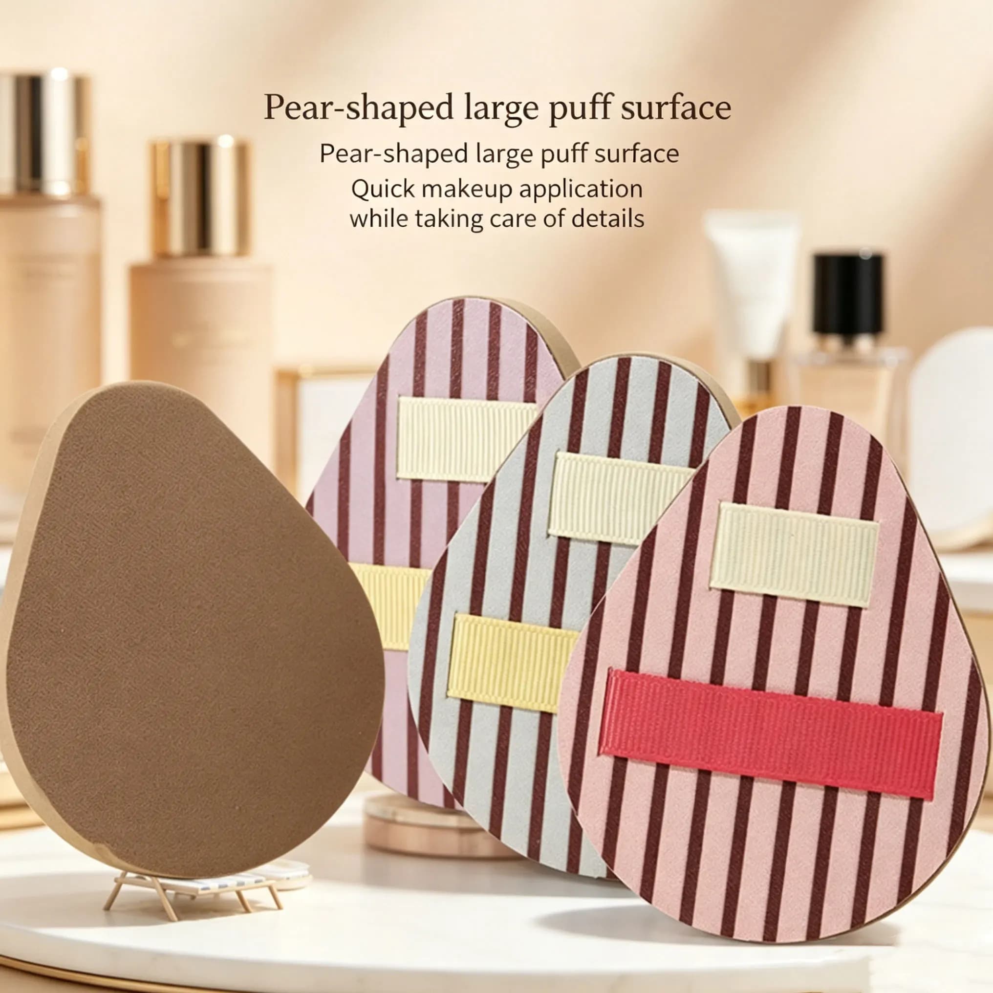 1/3Pcs Super Thick Cosmetics Puff Large Size Concealer Foundation Sponge Cushions Wet Dry Use Face Beauty Makeup Puffs Tools