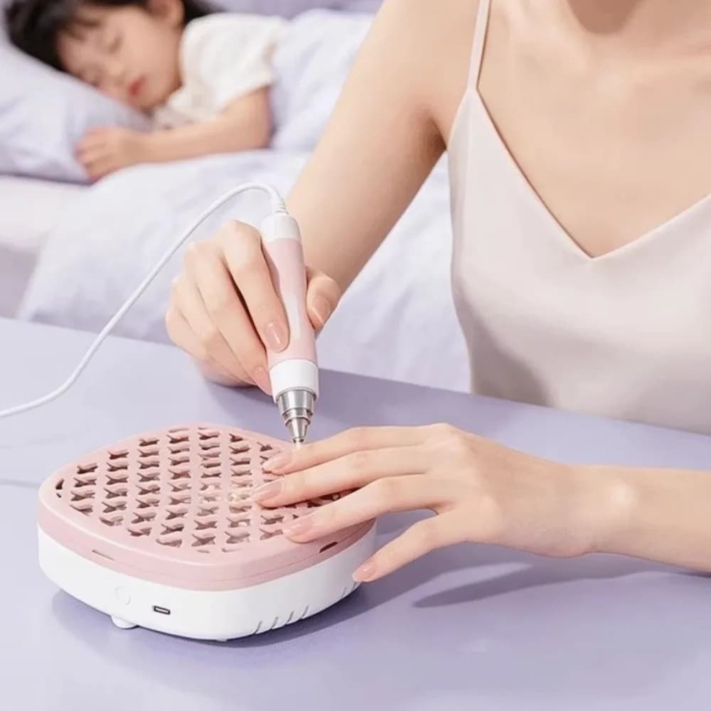 Portable Nail Vacuum Cleaner Silent Fan Designed Nail Art Dust Collection Machine Low Noise Strong Suction USB Nail Dust Remover