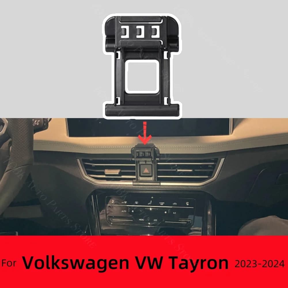 Car Phone Holder For Volkswagen VW Tayron X 2023 2024 Strong Special Fixed Bracket Base 15W Wireless Charging Cars Accessories