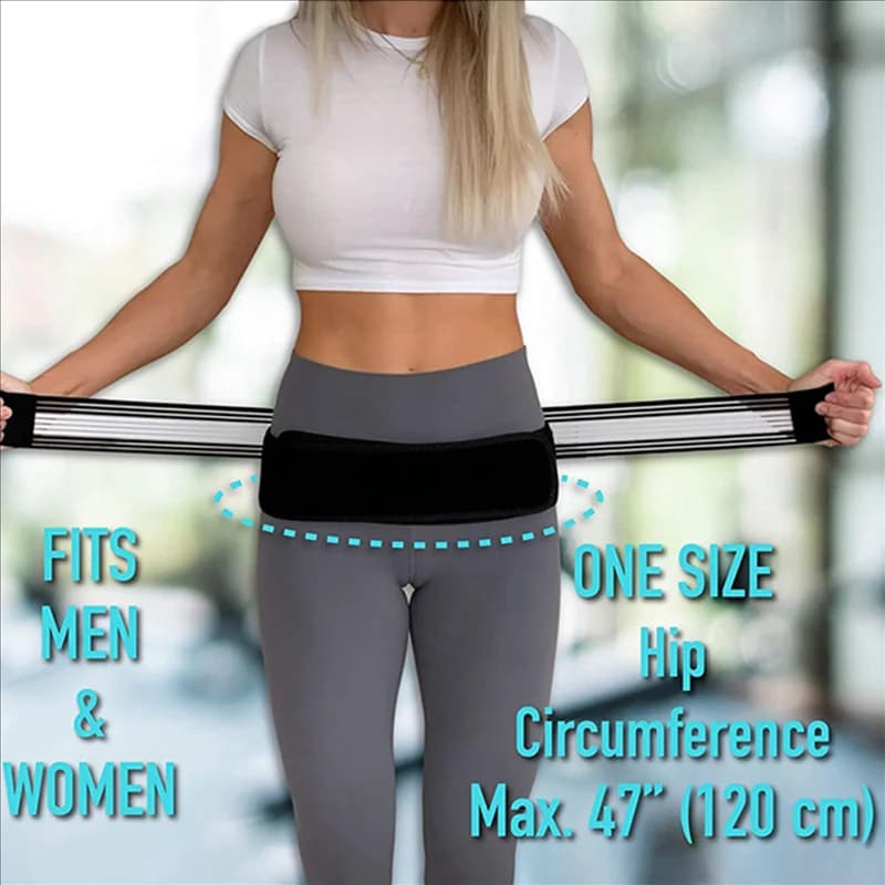 2X Cintura per l'articolazione dell'anca Cintura di supporto pelvico Cintura di supporto per l'articolazione Cintura di supporto per la parte bassa della schiena Cintura sacroiliaca Stabilizzare SI Brace-B60B