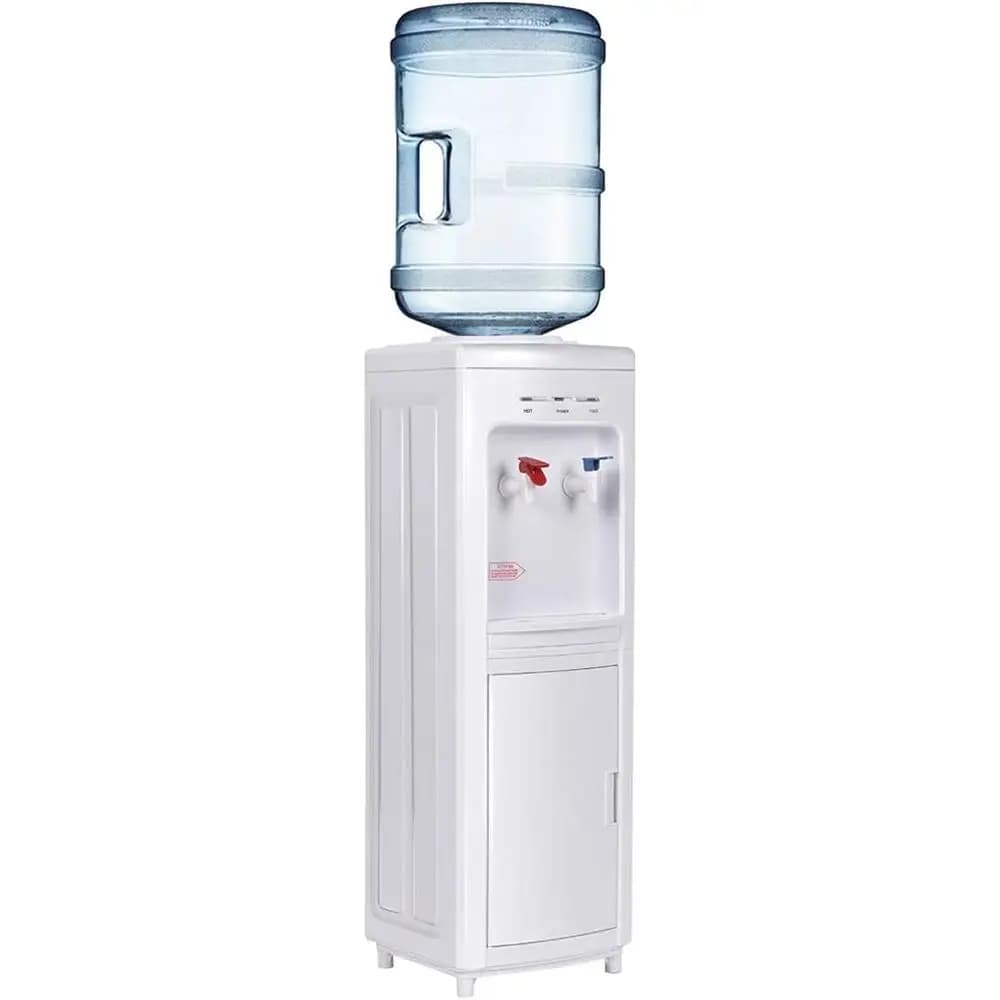 Hold Top Loading Water Coolers Holds 3 or 5 Gallon Bottles | Water Dispenser w/ Child Saety Lock, Removable Drip Tray & Storage