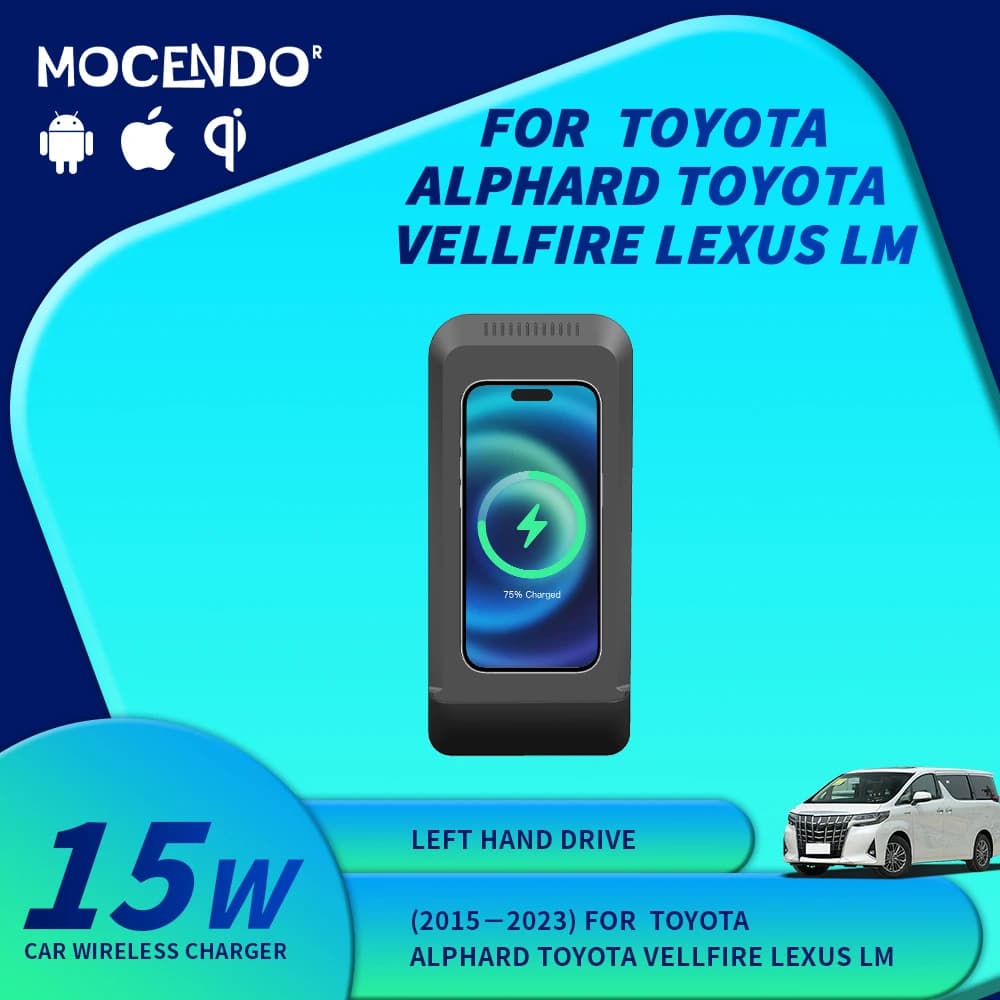 Wireless Car Charger Compatible with Toyota Alphard 2015-2023, Toyota Vellfire 2019-2023, Lexus LM - Auto Accessories
