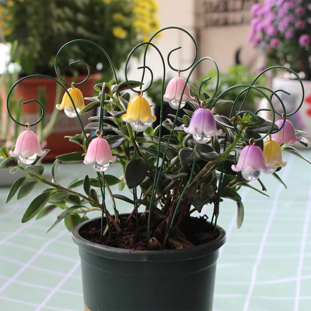 Decorazioni in Resina con Fiori in Vaso per Organizzatore di Cavi per Auto e Gestione dei Cavi, Accessori per Cavi USB per Trasferimento Dati