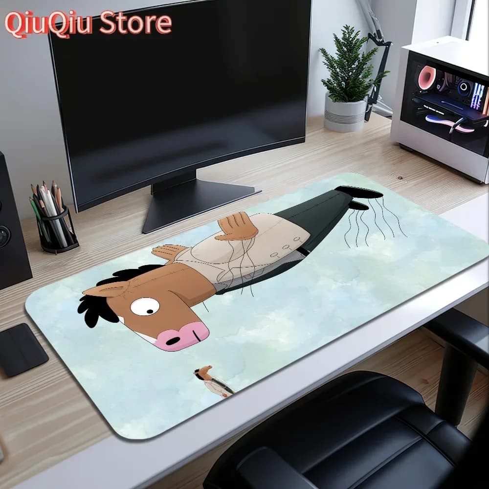 Cartoon B-BoJack Horseman Mouse Pad Grande tappetino da scrivania Tastiera ergonomica per ufficio in gomma PC antiscivolo Anti-caduta Casa personalizzata Miglior prezzo