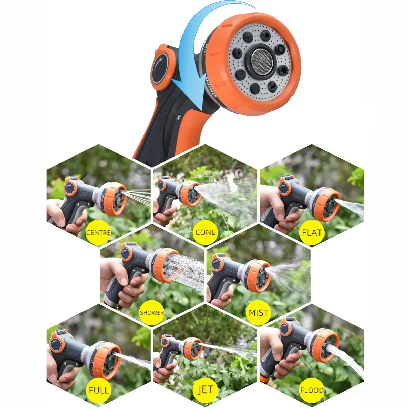 Spruzzatore ad Alta Pressione per Auto e Giardino, Ugello per Tubo Flessibile