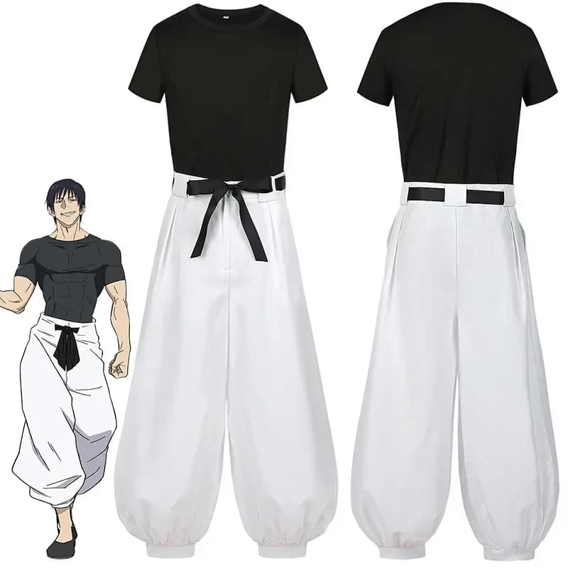 Anime Jujutsu Kaisen Seizoen 2 Toji Fushiguro Cosplay Kostuum Pruik Uniform Tovenaar Moordenaar Halloween Kostuum Voor Vrouwen