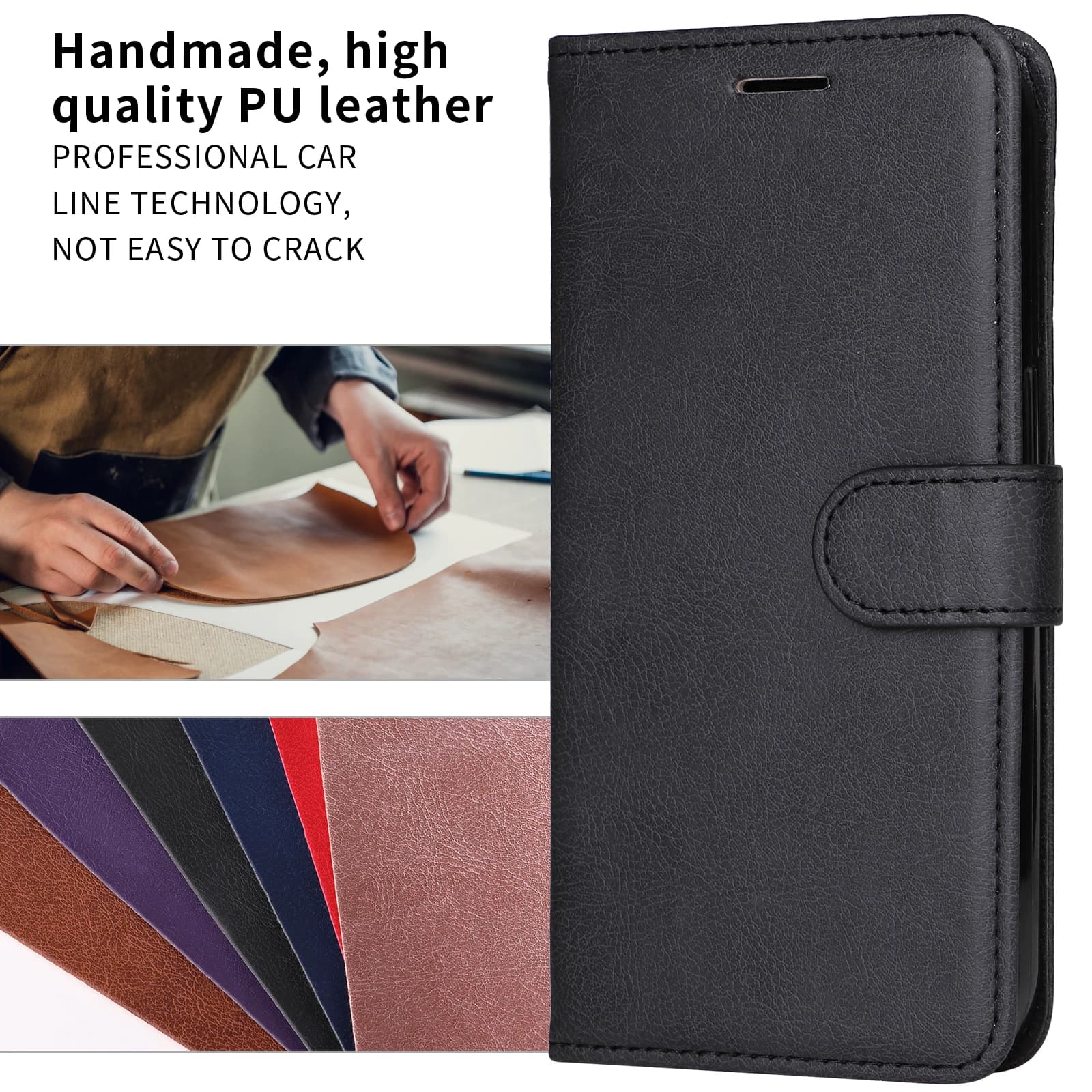 Custodia a Portafoglio Magnetica in Pelle Delicata sulla Pelle per Xiaomi Poco X7 Pro 5G X6 X5 X4 GT X3 NFC M7 M6 4G M5S M4 M3 F3 F1