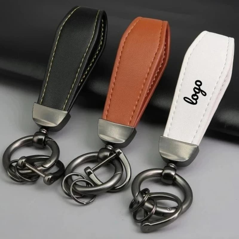 Portachiavi in Pelle PU Vintage con LOGO Personalizzato, Incisione Laser su Metallo, Portachiavi Auto Personalizzabile con Testo, Regalo per Uomini e Donne