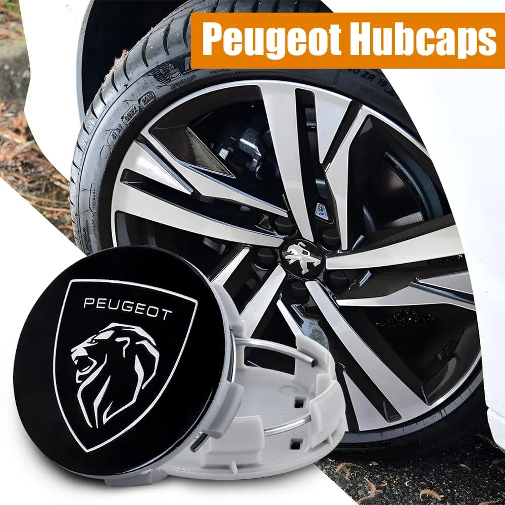 4 Pz 60 MILLIMETRI Centro Ruota Auto Mozzo Cap Distintivo Cerchione Coperchio Adesivo Per Peugeot 206 307 308 3008 207 208 407 508 2008 5008 107 106 205 SW