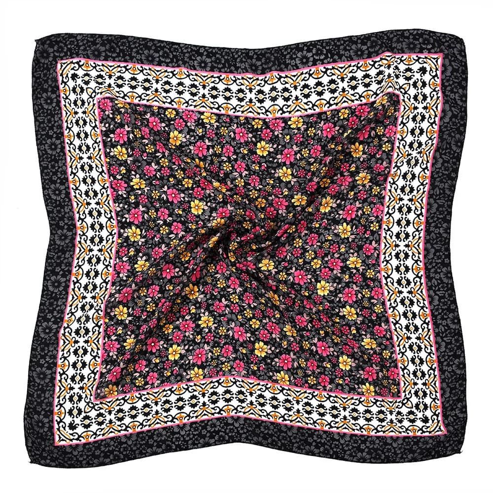85*85cm stile pastorale donna fascia sciarpa lusso stampa floreale piazza Bandana signora fazzoletto etnico scialle testa sciarpe