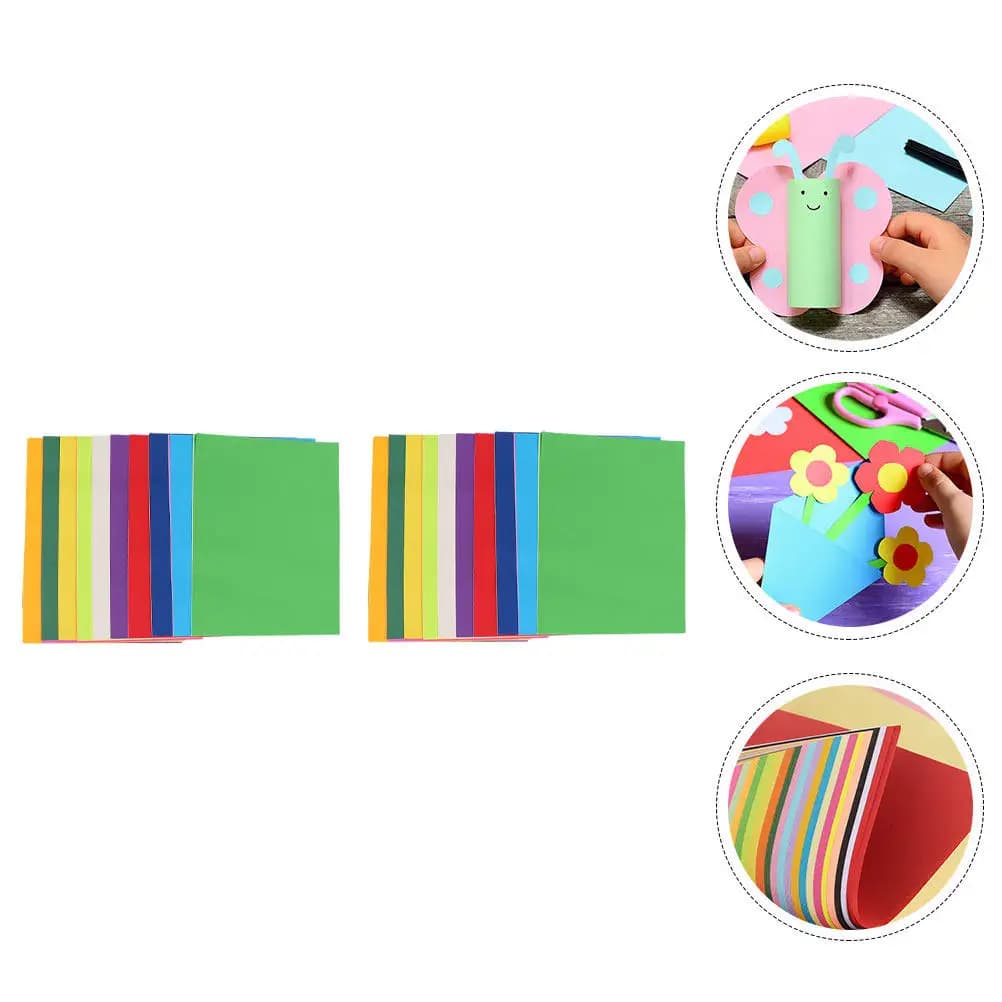 200 Sheets Colorful Dual-Sided Folding Paper for Kids DIY Origami Craft Projects Bright Art Supply School Kindergarten Creative