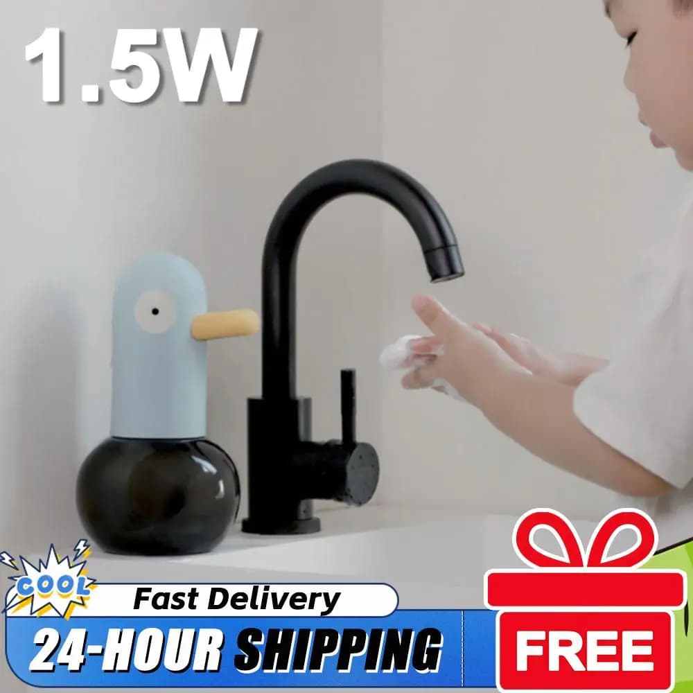 Dispenser di Sapone a Forma di Anatra, Erogatore Automatico Senza Contatto Ricaricabile per Cucina e Bagno