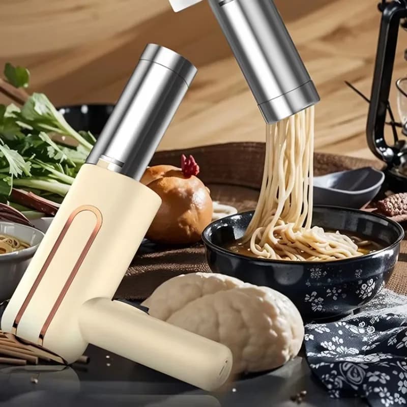 Macchina per Spaghetti Elettrica Portatile con Ricarica USB, per Uso Domestico e Ristoranti, Produttore Automatico di Pasta