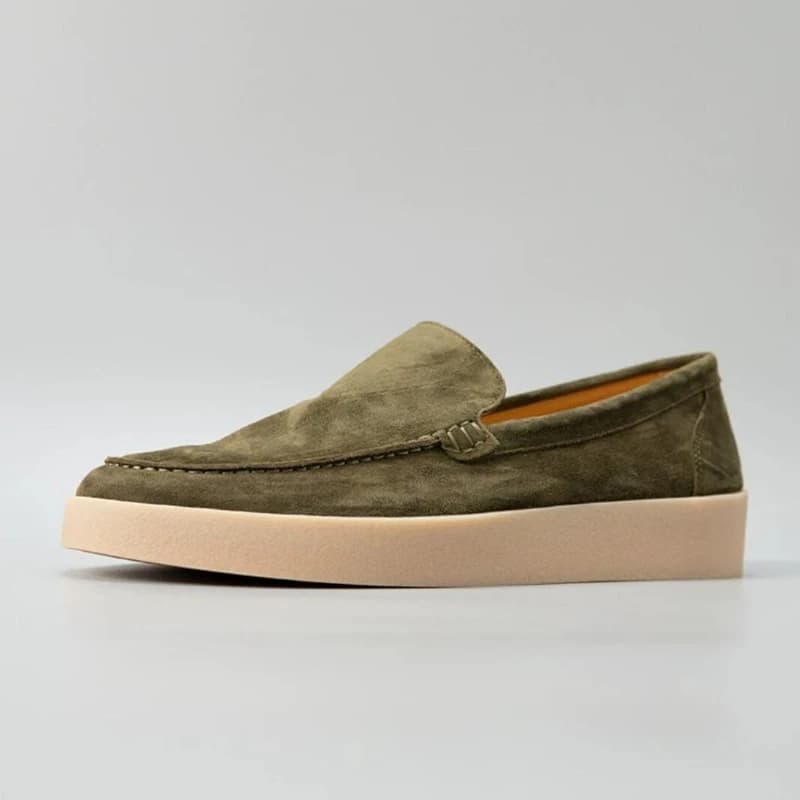 Mocassini in Pelle di Vacchetta Nuovi da Uomo, Scarpe Basse Leggere in Camoscio con Suola Morbida, Comode per Guidare, Scarpe Casual da Lavoro