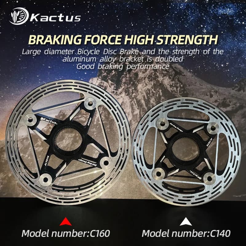 KACTUS UltraLight 140 160 mm Heat Dissipation Road Bicycle Brake Disc Cooler Cooling Floating Rotor Center Lock Middle Lock Disc