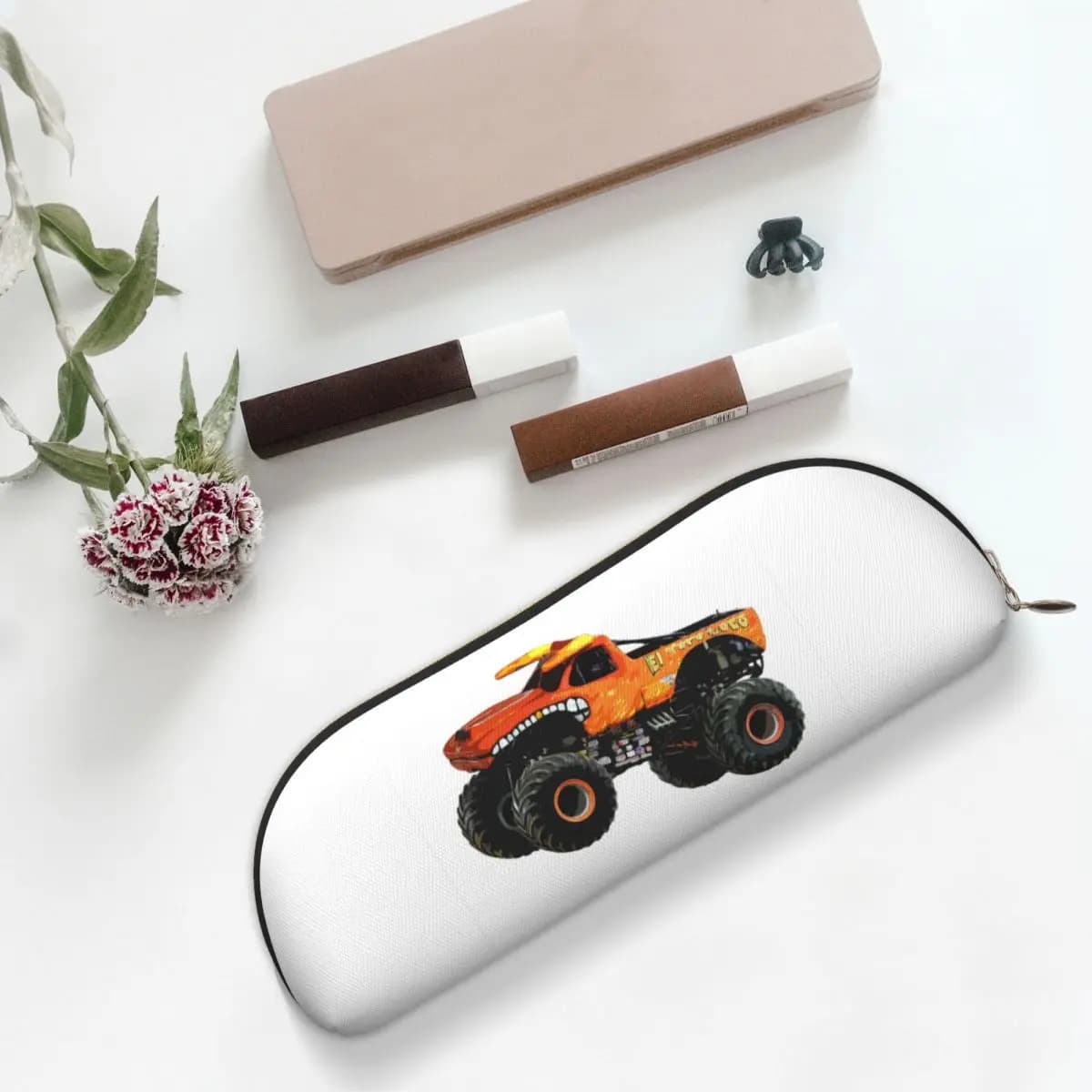El Toro Loco Monster Truck Astuccio Portapenne Conservazione Forniture di cancelleria Astuccio per penne di grande capacità Astuccio per matite per la scuola di studenti