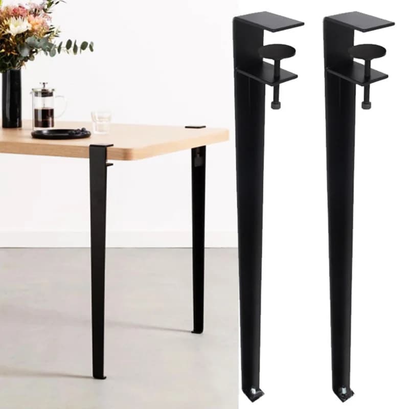 Nordic style table foot creative tripod table leg bracket F clamping metal DIY countertop metal coffee table legs narrow