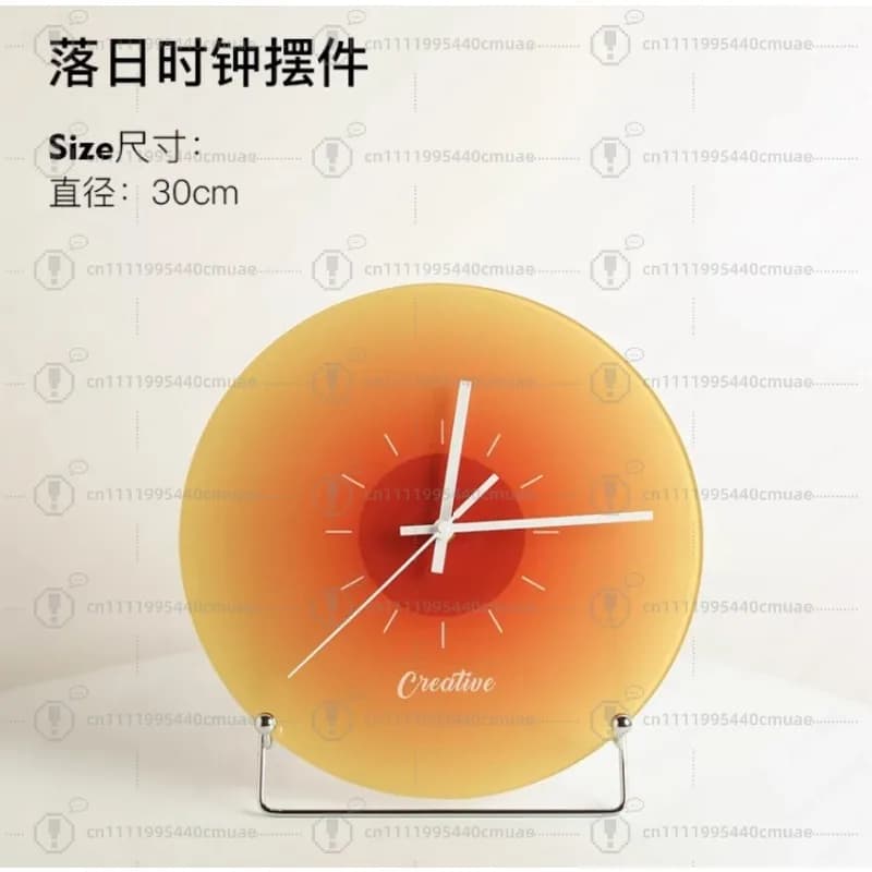 Sunset Clock Strict Selection Wall Nordic Bedroom Decorations Decoration Internet Celebrity Living Room
