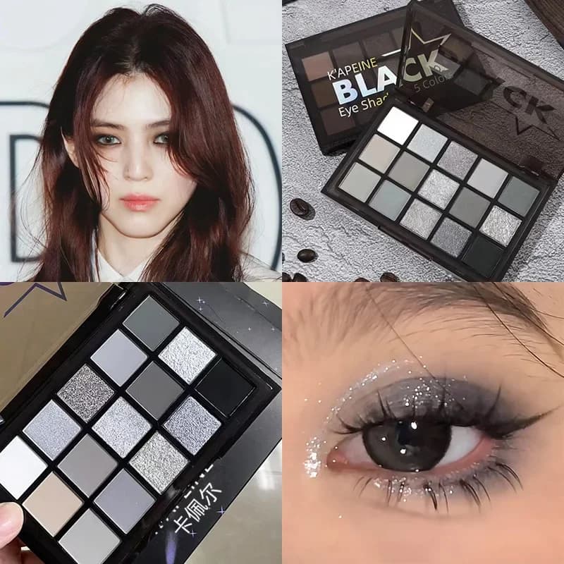 Palette Shadows Capel 15 Colors, Effetto Sfumato Scuro, Opaco e Luminoso, Cosmetics for Cosplay Elfo Night, Set Makeup Gift for Valentine's Day
