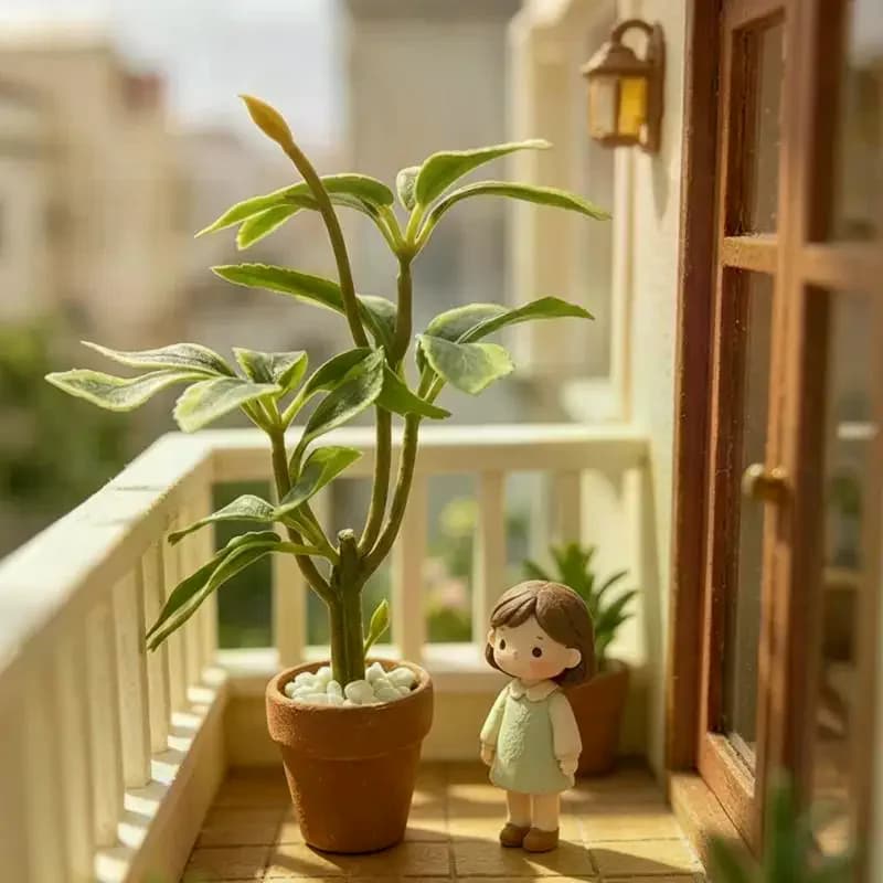 Mini Terracotta Pot Artificial Potted Plant Model Dollhouse Garden Scene Decor Dollhouse Micro Landscape Ornaments Photo Props
