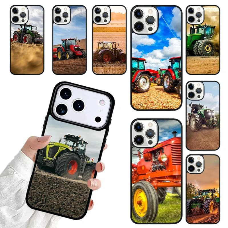 Farm Tractor Phone Case For iPhone 17 16 15 14 13 12 11 Pro Max 17air Shockproof Cover Fundas