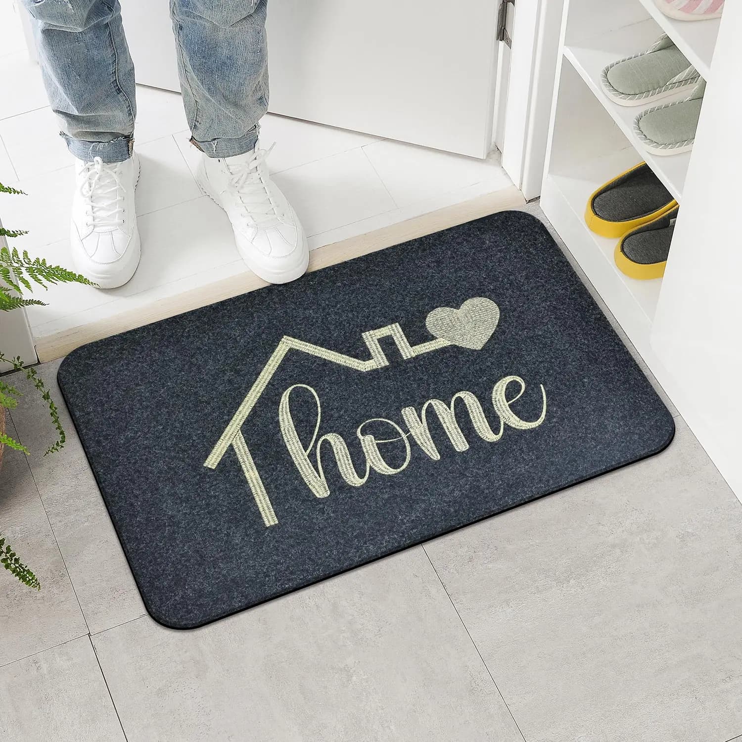 Tappetino per ingresso antipolvere, comodo tappeto per ingresso antiscivolo, tappetino resistente allo sporco, tappetino per ingresso interno, raschietto per scarpe in aree ad alto flusso