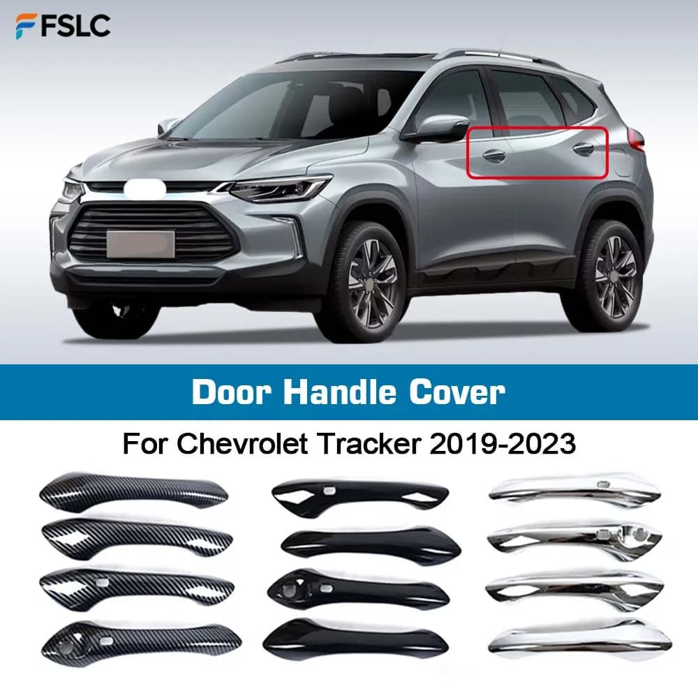 ⭐ Genuino ⭐ Maniglia della porta Copertura Trim Per Chevrolet Tracker 2019 2020 2021 2022 2023 Accessori di Protezione Styling In Fibra di Carbonio