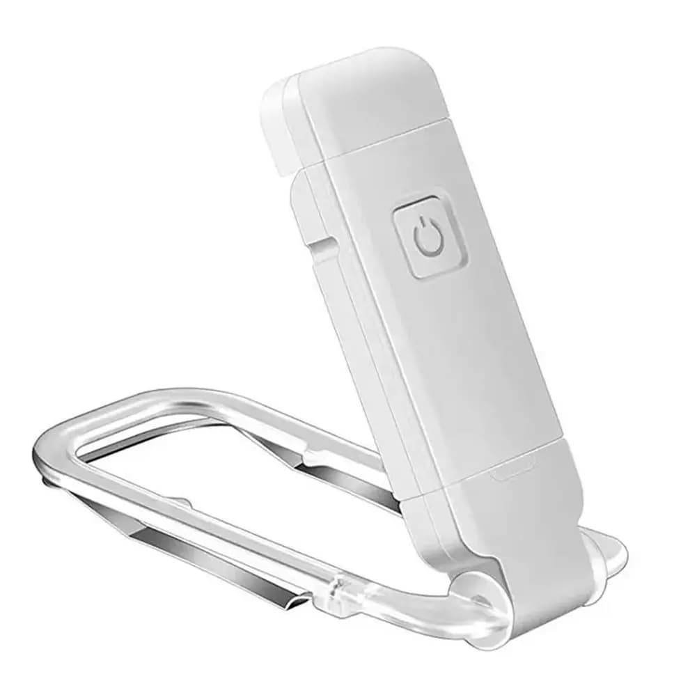 Lampada da lettura a LED ricaricabile USB Lampada da lettura Protezione per gli occhi Luce notturna Clip portatile Luce da scrivania Segnalibro Lampada da lettura notturna