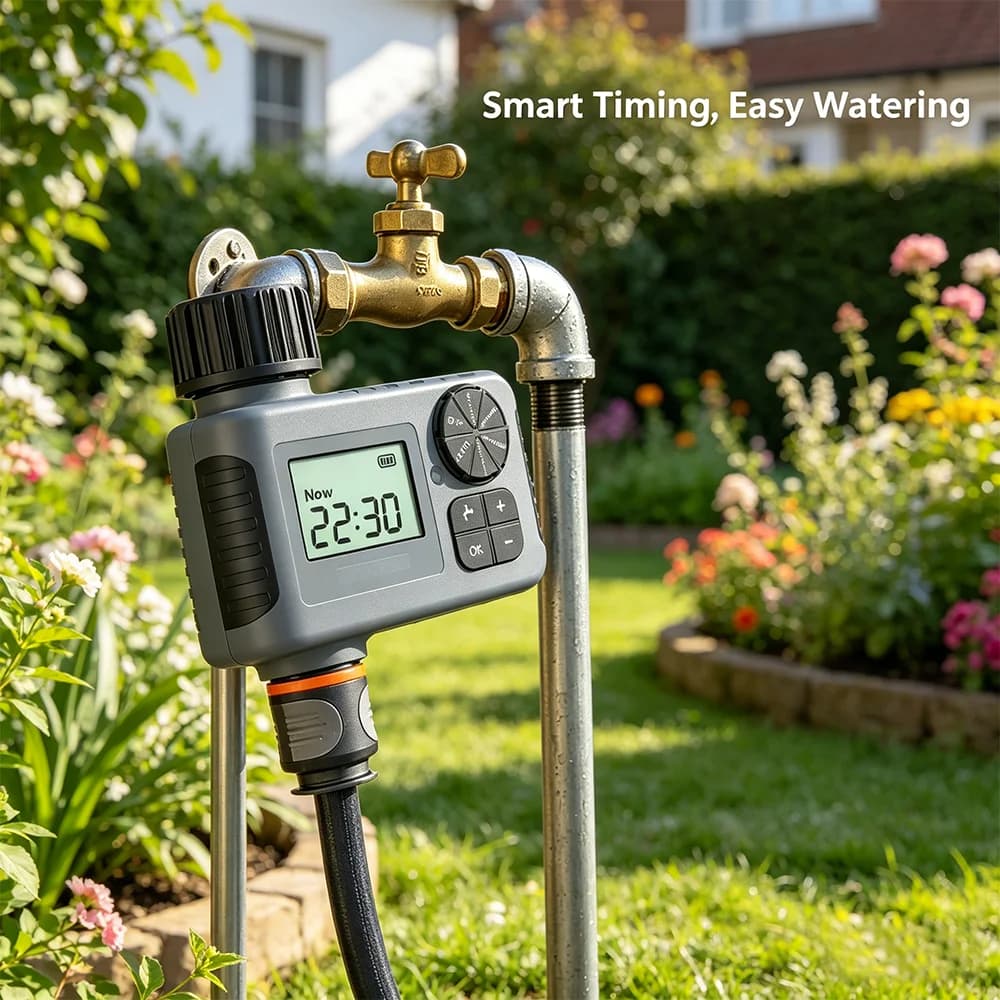 Timer automatico per irrigazione a 1 uscita, sistema intelligente di irrigazione, timer programmabile per rubinetto e tubo, adatto per il giardino