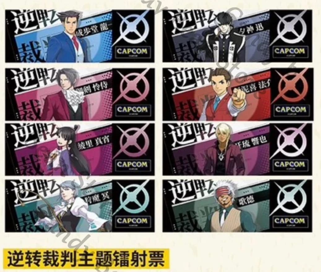 Anime Ace Attorney Phoenix Wright Mei Karuma Miles Edgeworth Apollo Cosplay Biglietto Laser Segnalibro Cartone Animato Collezione Carte Regalo