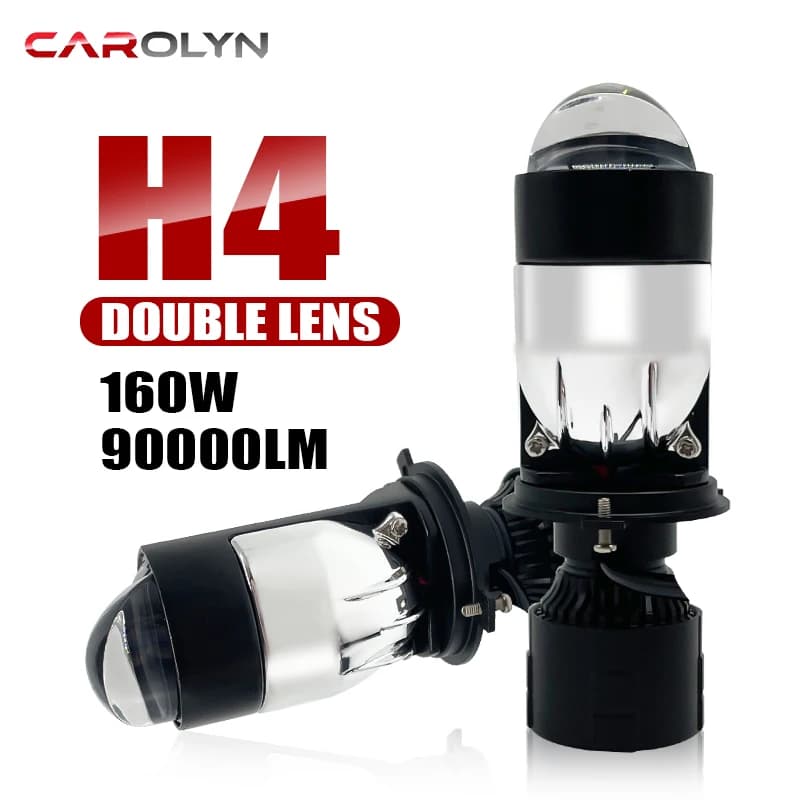 Dual Lens H4 LED Headlight Mini proiettore Lens LED H4 Auto Lamp faro dell'automobile Hi/Low Beam Light 160W 90000LM Plug & Play