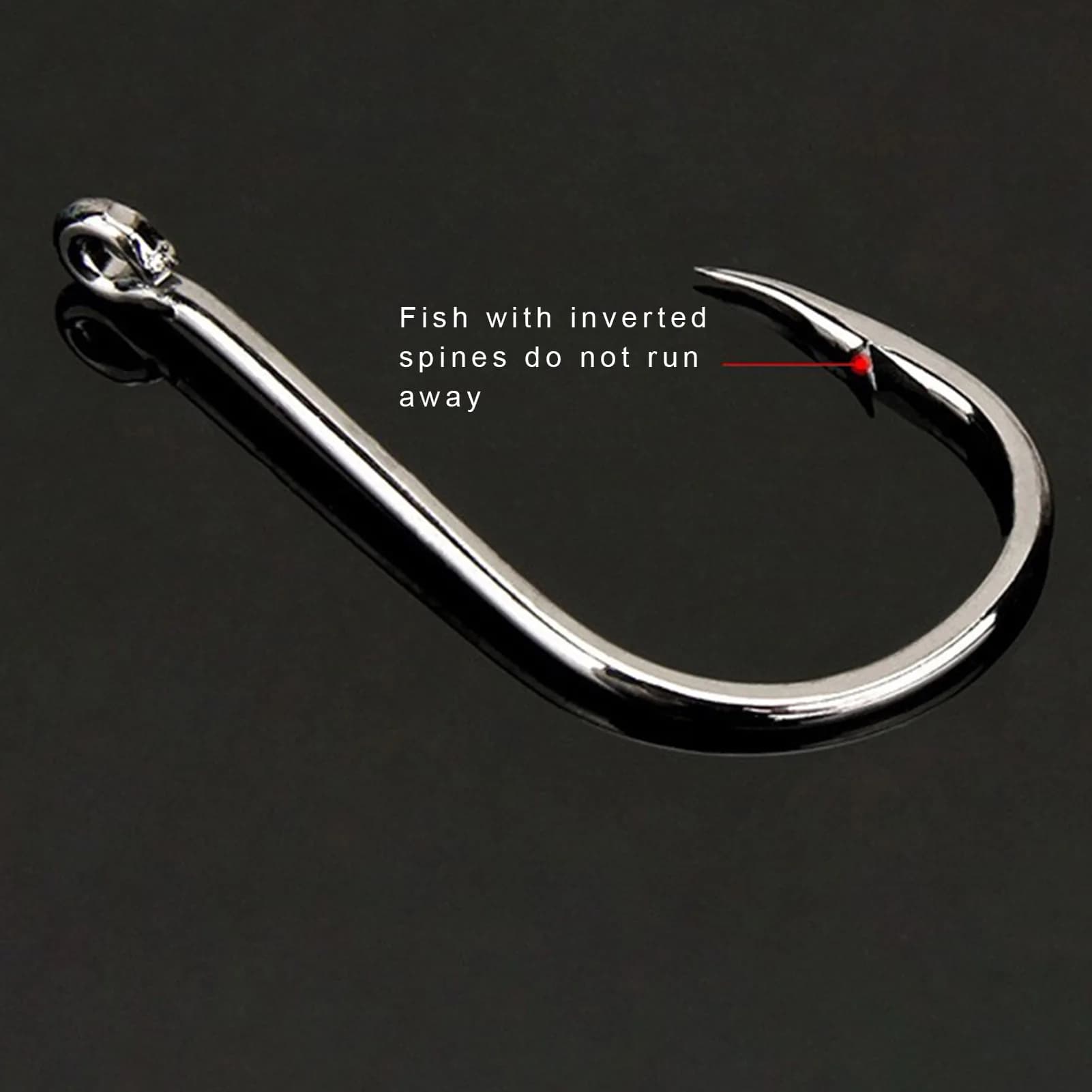 Set of 50-piece spindle fishing hooks, 10 grid white box for fresh and salt water fishing equipment