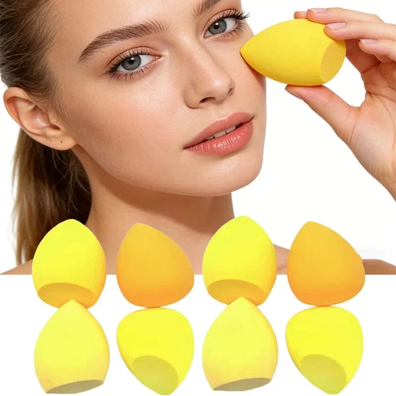 Set di 4/8 Spugne per Trucco, Beauty Blender Morbido, Spugnette per Fondotinta e Cipria, Accessori per il Make-up Femminile