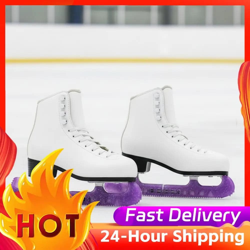 Figure Skating Blade Cover Wear Resist Ice Skate Blade Protective Cover Heavy-Duty PVC Protectors for Hockey & Figure Skates