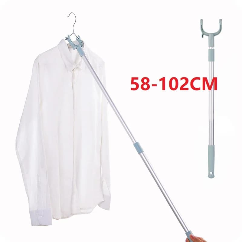 Fork hanger for balcony, retractable, space saving, for drying clothes